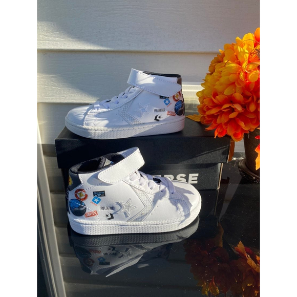 Converse Pro Leather High Top Toddler Shoes Size 9 - Picture 2 of 9